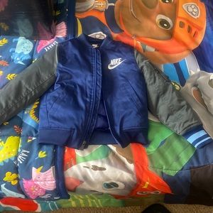 Nike puffer letterman jacket 5